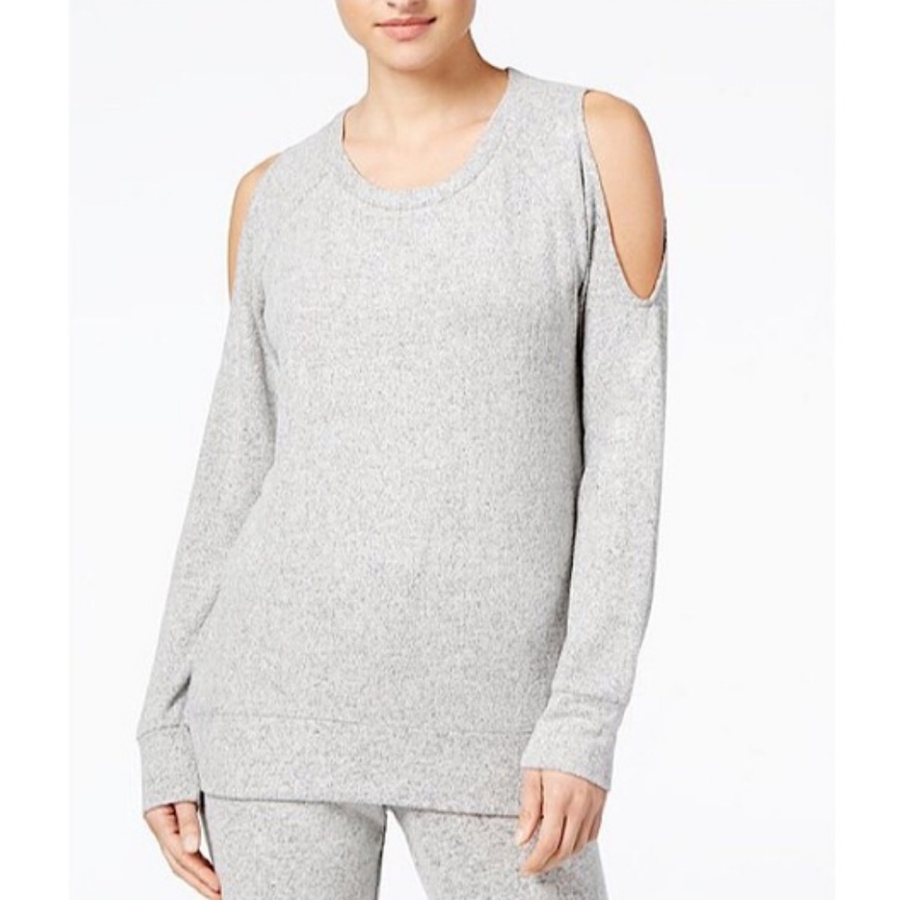 Hippie Rose Grey Cold Shoulder Sweatshirt